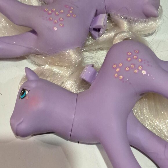 Qty 2 forget me not flutter my little pony toy ponies horse mlp G1 - Picture 2 of 7